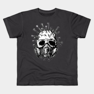 Corona virus skull Kids T-Shirt